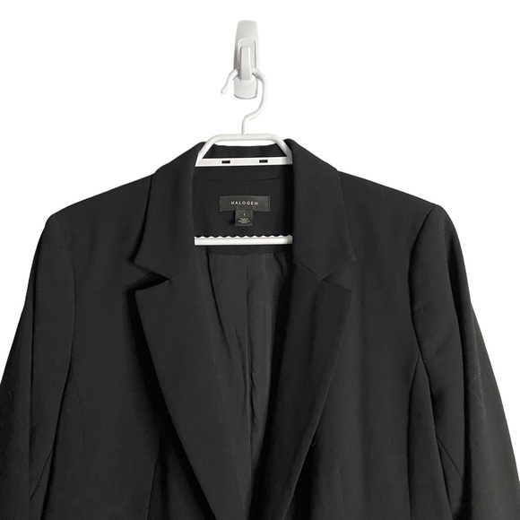 Halogen Women's Black Single Breasted Notch Lapel Blazer - Picture 2 of 9
